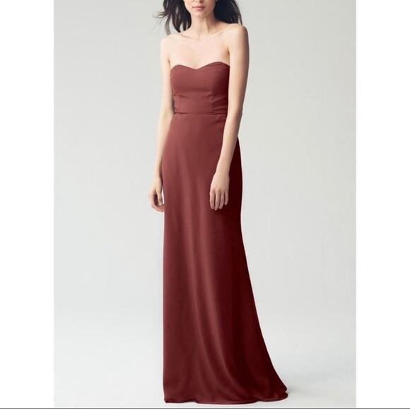 NWT Jenny Yoo Cinnamon Rose Kylie‎ Strapless Sweetheart Gown Size 8 - Picture 1 of 11